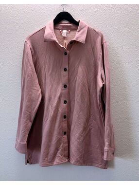 Victoria's Secret French Mauve Brushed Modal Fleece Oversized Shirt Size XL